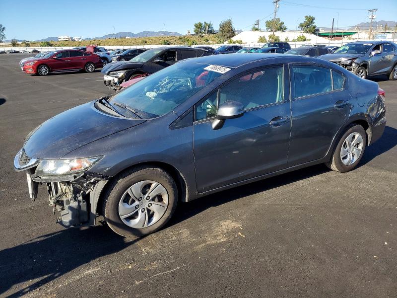 HONDA CIVIC LX 2013 with VIN 19XFB2F58DE263921 - Photo from auction