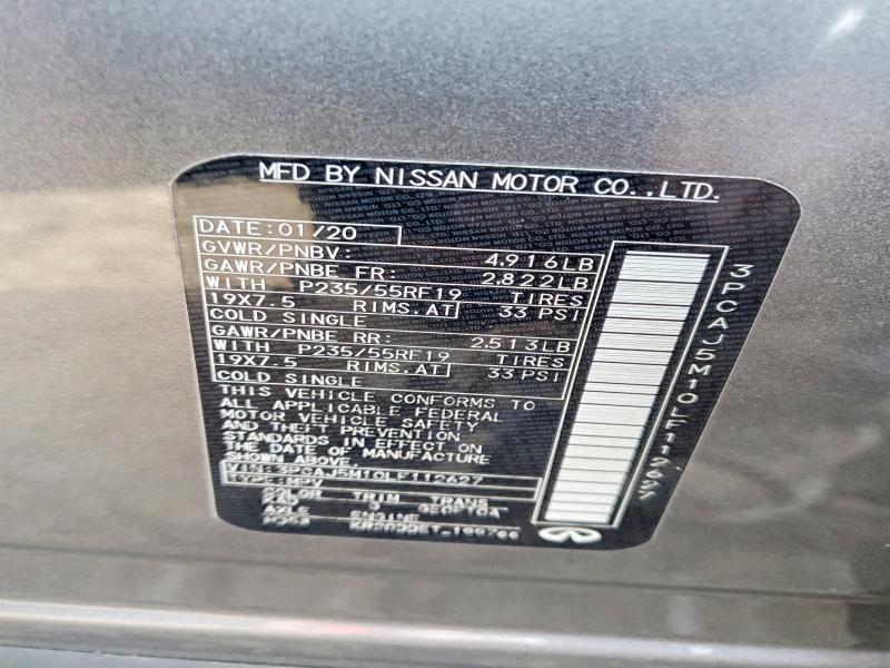 Photo 14 from auction – 2020 INFINITY QX50 with VIN 3PCAJ5M10LF112627