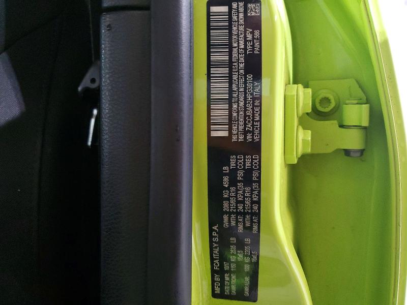 Photo 14 from auction – 2017 JEEP RENEGADE S with VIN ZACCJBAB2HPG30100
