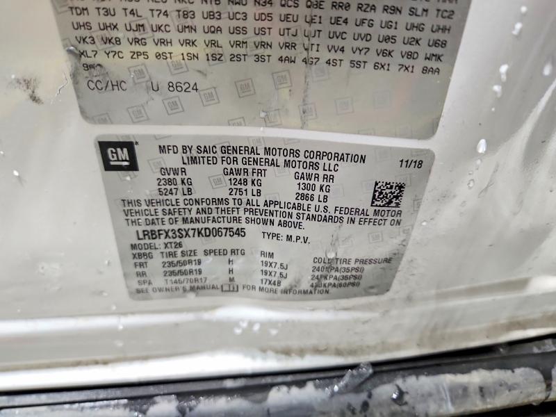 Photo 14 from auction – 2019 BUICK ENVISION with VIN LRBFX3SX7KD067545