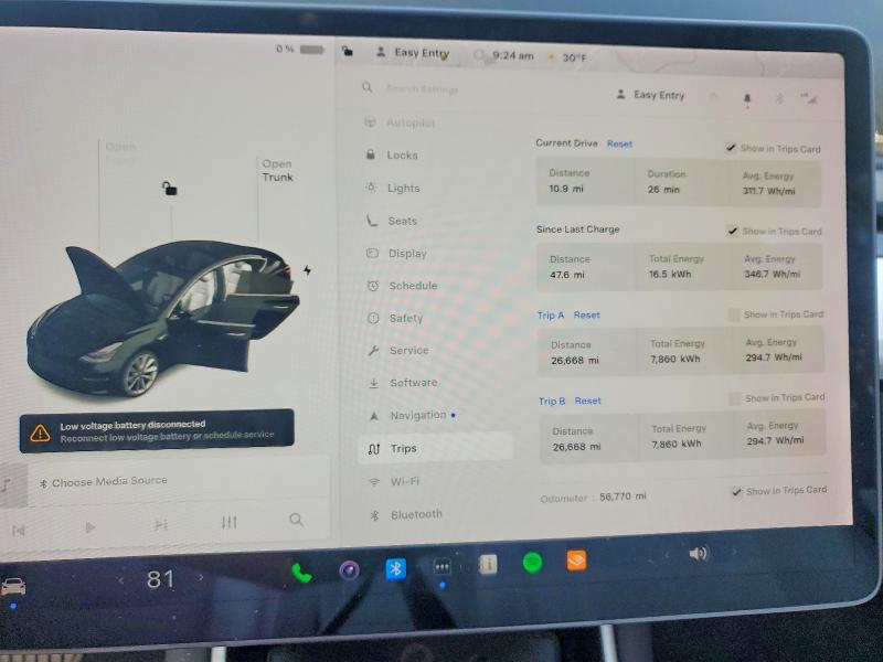Photo 9 from auction – 2018 TESLA MODEL 3 with VIN 5YJ3E1EB6JF100377