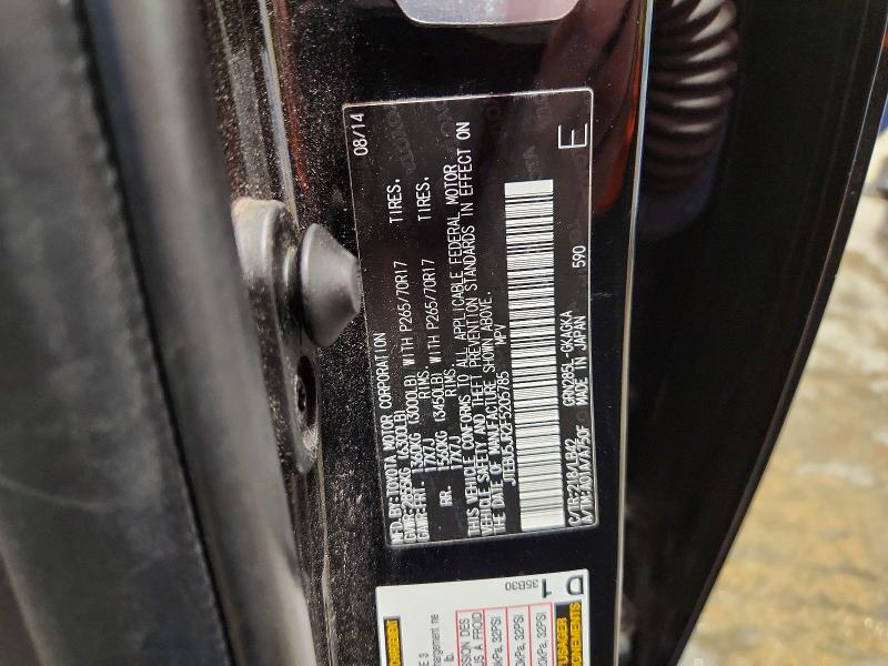 Photo 14 from auction – 2015 TOYOTA 4RUNNER SR with VIN JTEBU5JR2F5205785