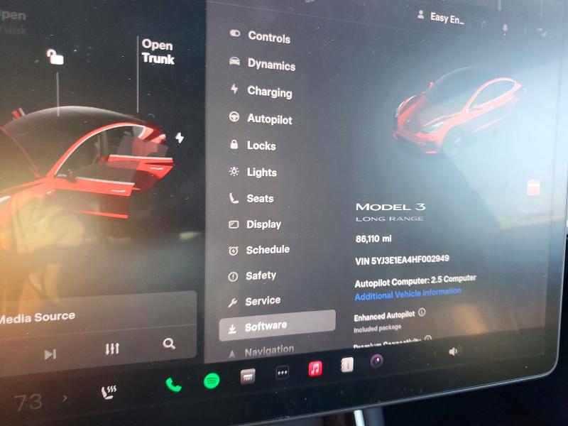 Photo 9 from auction – 2017 TESLA MODEL 3 with VIN 5YJ3E1EA4HF002949