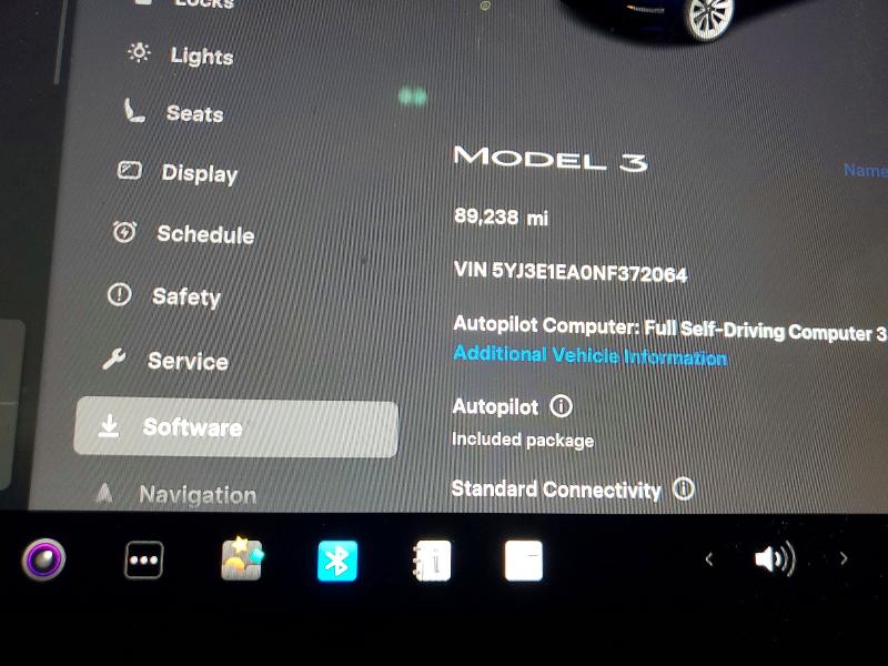 Photo 9 from auction – 2022 TESLA MODEL 3 with VIN 5YJ3E1EA0NF372064