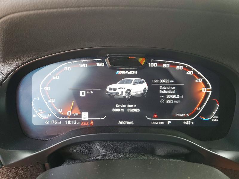 Photo 9 from auction – 2022 BMW X3 with VIN 5UX83DP07N9J41737