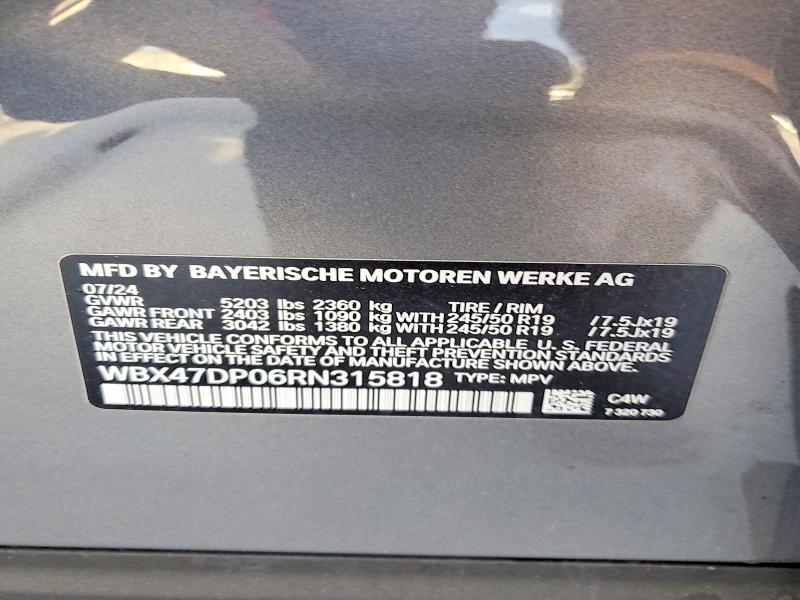 Photo 14 from auction – 2024 BMW X3 SDRIVE3 with VIN WBX47DP06RN315818