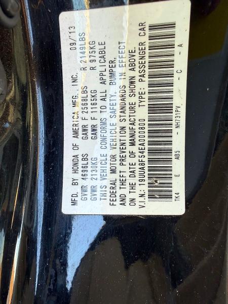 Photo 10 from auction – 2014 ACURA TL TECH with VIN 19UUA8F54EA000800