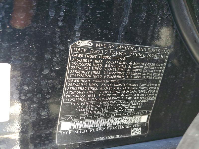 Zdjęcie 14 z aukcji – 2017 LAND ROVER DISCOVERY z VIN SALRHBBV8HA024811