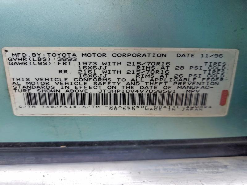 Photo 14 from auction – 1997 TOYOTA RAV4 with VIN JT3HP10V4V7038561