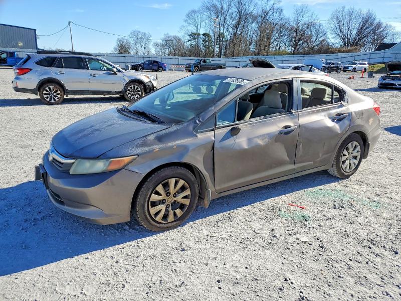 HONDA CIVIC LX 2012 with VIN 2HGFB2F57CH564748 - Photo from auction