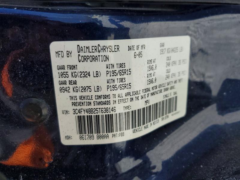 Photo 14 from auction – 2005 CHRYSLER PT CRUISER with VIN 3C4FY48B25T638146