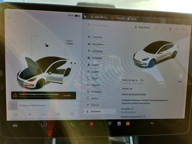 Photo 9 from auction – 2019 TESLA MODEL 3 with VIN 5YJ3E1EAXKF331582