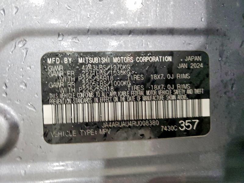 Photo 14 from auction – 2024 MITSUBISHI OUTLANDER with VIN JA4ARUAU4RU008380