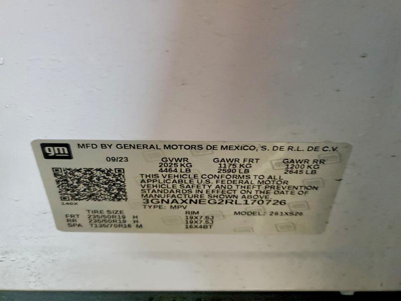 Photo 14 from auction – 2024 CHEVROLET EQUINOX with VIN 3GNAXNEG2RL170726