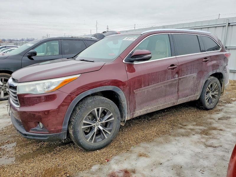 TOYOTA HIGHLANDER 2016 with VIN 5TDJKRFH1GS226393 - Photo from auction