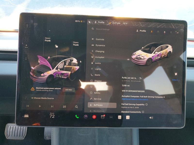 Photo 9 from auction – 2025 TESLA MODEL 3 with VIN 5YJ3E1EA8SF080285