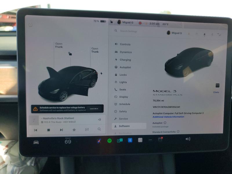Photo 9 from auction – 2021 TESLA MODEL 3 with VIN 5YJ3E1EA2MF854341