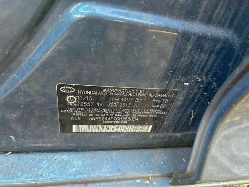 Photo 10 from auction – 2016 HYUNDAI SONATA SE with VIN 5NPE24AF7GH268034