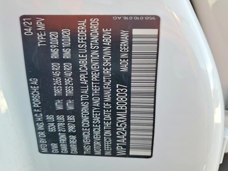 Photo 14 from auction – 2021 PORSCHE MACAN with VIN WP1AA2A5XMLB08037