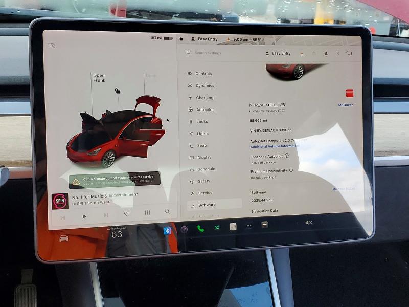 Photo 9 from auction – 2018 TESLA MODEL 3 with VIN 5YJ3E1EA8JF039055