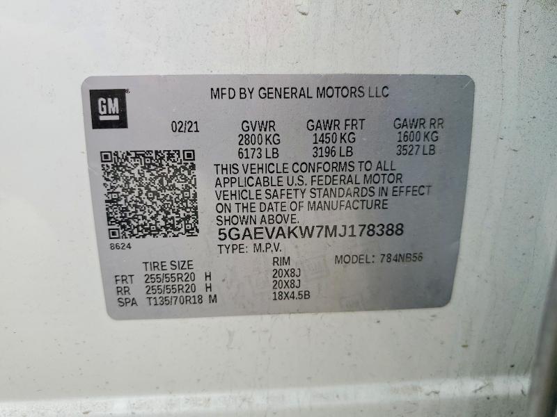 Zdjęcie 14 z aukcji – 2021 BUICK ENCLAVE ES z VIN 5GAEVAKW7MJ178388