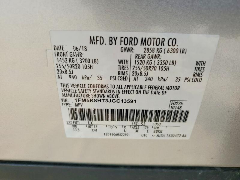 Photo 14 from auction – 2018 FORD EXPLORER P with VIN 1FM5K8HT3JGC13591