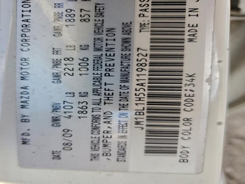 Photo 14 from auction – 2010 MAZDA 3 S with VIN JM1BL1H55A1198527