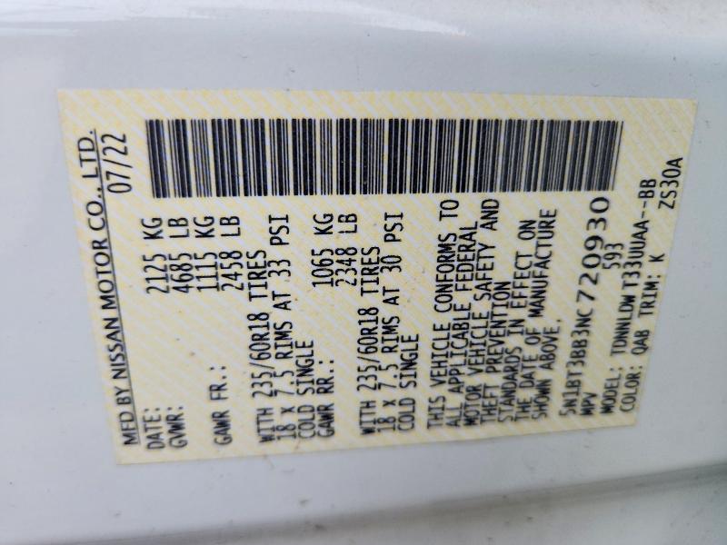 Photo 14 from auction – 2022 NISSAN ROGUE SV with VIN 5N1BT3BB3NC720930