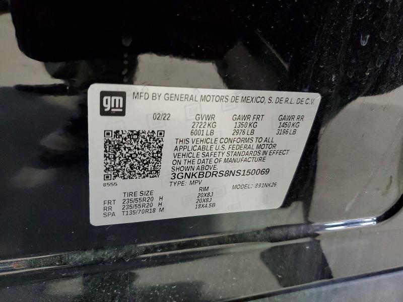 Photo 14 from auction – 2022 CHEVROLET BLAZER with VIN 3GNKBDRS8NS150069