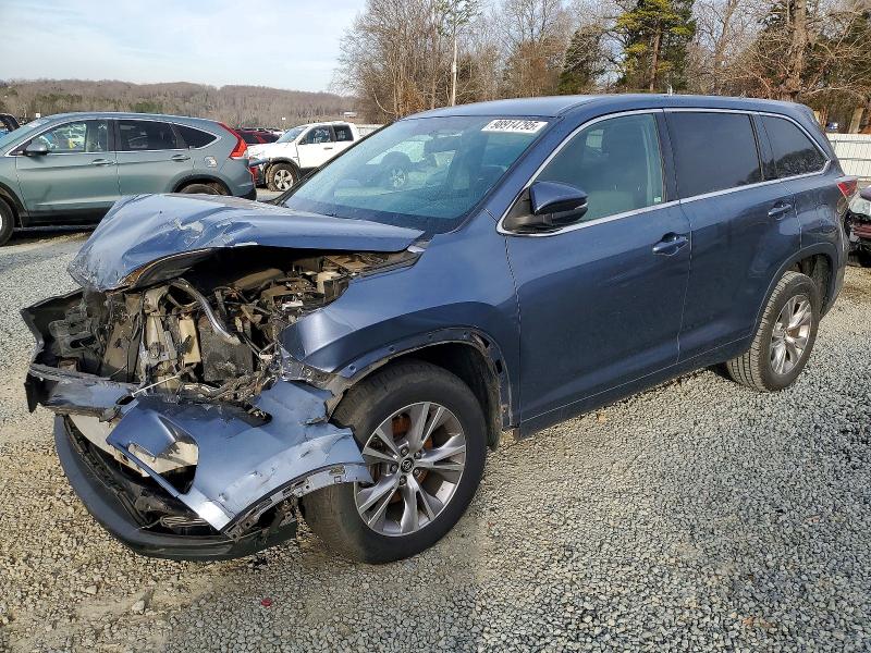 TOYOTA HIGHLANDER 2016 with VIN 5TDZKRFH4GS183395 - Photo from auction