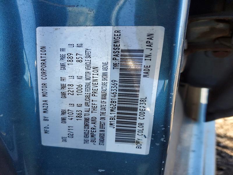 Photo 14 from auction – 2011 MAZDA 3 S with VIN JM1BL1M62B1463369