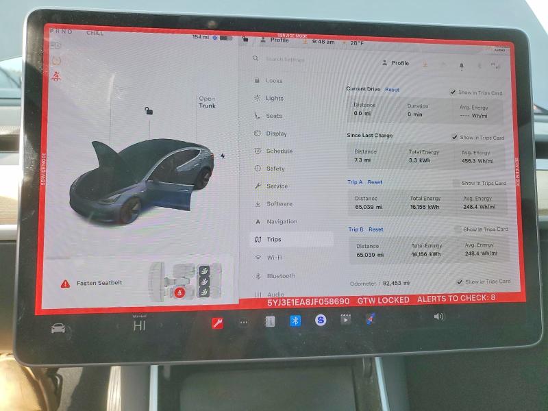 Photo 9 from auction – 2018 TESLA MODEL 3 with VIN 5YJ3E1EA8JF058690