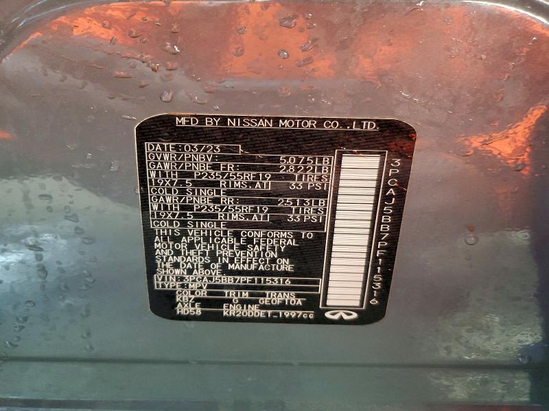 Photo 14 from auction – 2023 INFINITI QX50 with VIN 3PCAJ5BB7PF115316