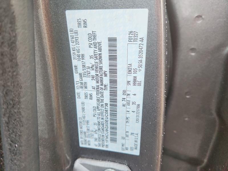 Photo 14 from auction – 2014 FORD ESCAPE SE with VIN 1FMCU9GX0EUC08738
