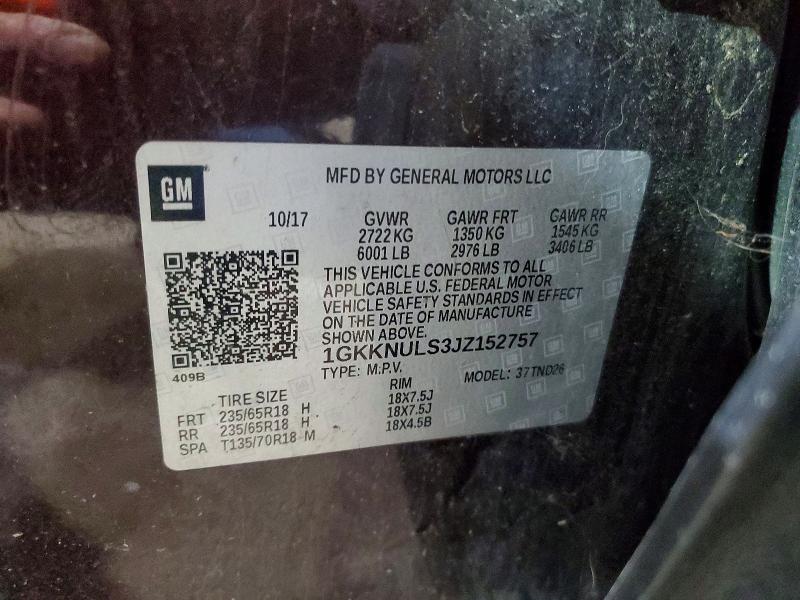 Photo 14 from auction – 2018 GMC ACADIA SLT with VIN 1GKKNULS3JZ152757
