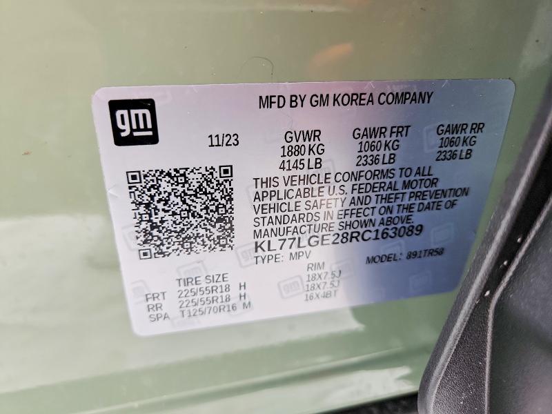 Photo 14 from auction – 2024 CHEVROLET TRAX with VIN KL77LGE28RC163089