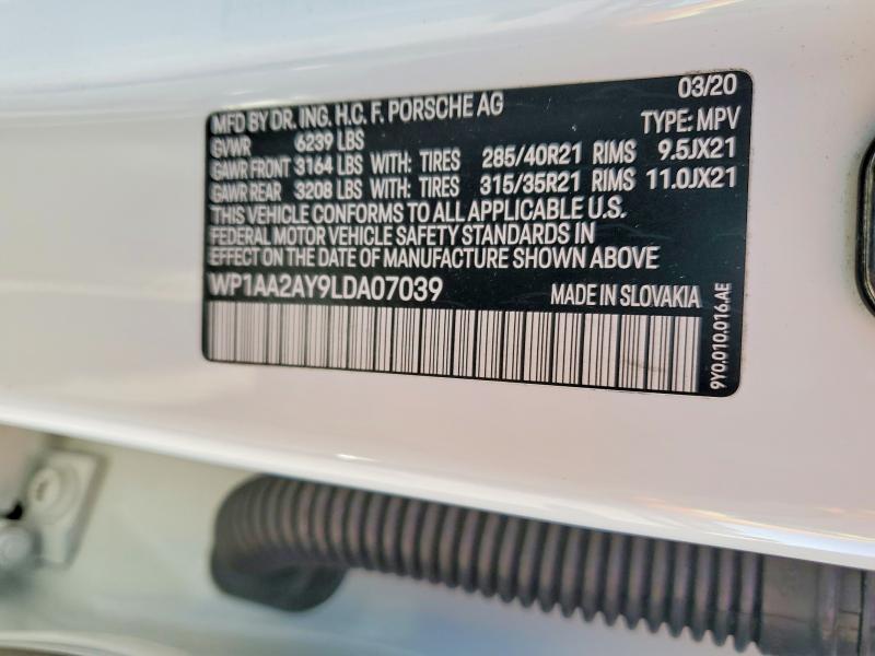 Photo 14 from auction – 2020 PORSCHE CAYENNE with VIN WP1AA2AY9LDA07039