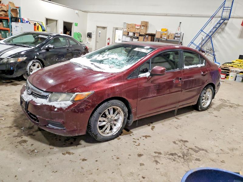 HONDA CIVIC EXL 2012 with VIN 2HGFB2F91CH006896 - Photo from auction