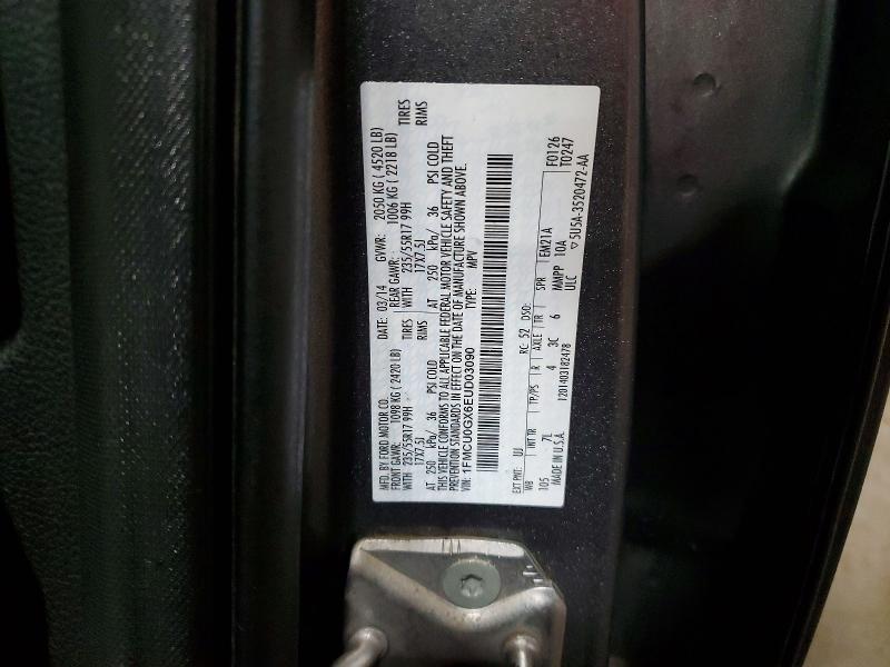 Photo 14 from auction – 2014 FORD ESCAPE SE with VIN 1FMCU0GX6EUD03090