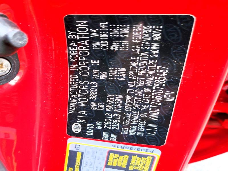 Photo 14 from auction – 2013 KIA SOUL with VIN KNDJT2A67D7585487