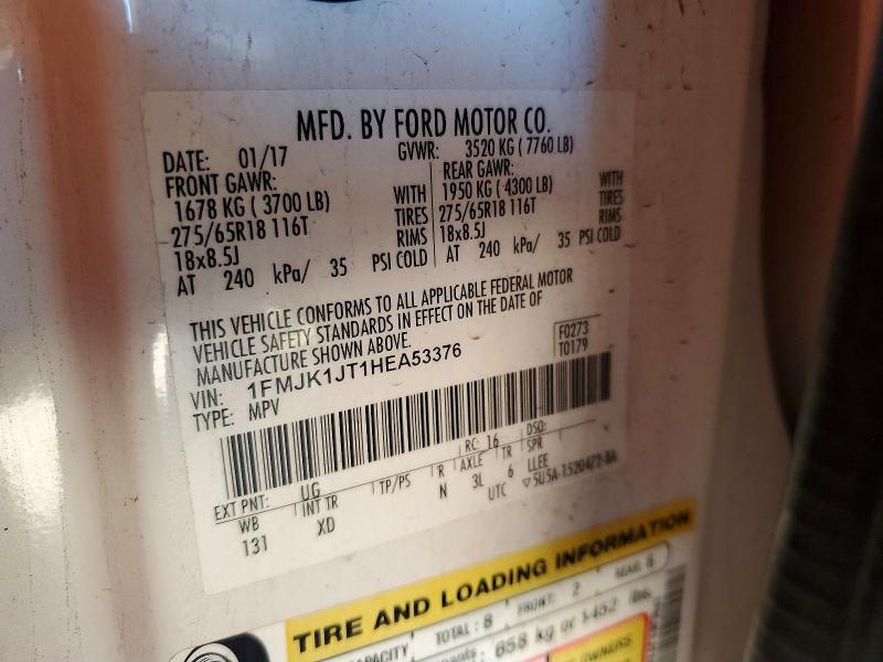 Photo 14 from auction – 2017 FORD EXPEDITION with VIN 1FMJK1JT1HEA53376