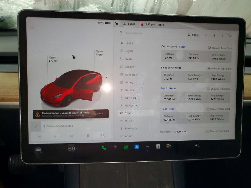 Photo 9 from auction – 2022 TESLA MODEL 3 with VIN 5YJ3E1EA4NF369748