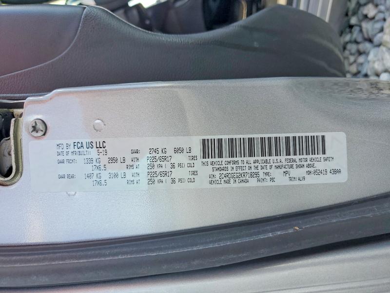Foto 14 de la subasta – 2019 DODGE GRAND CARA con VIN 2C4RDGEG2KR718295