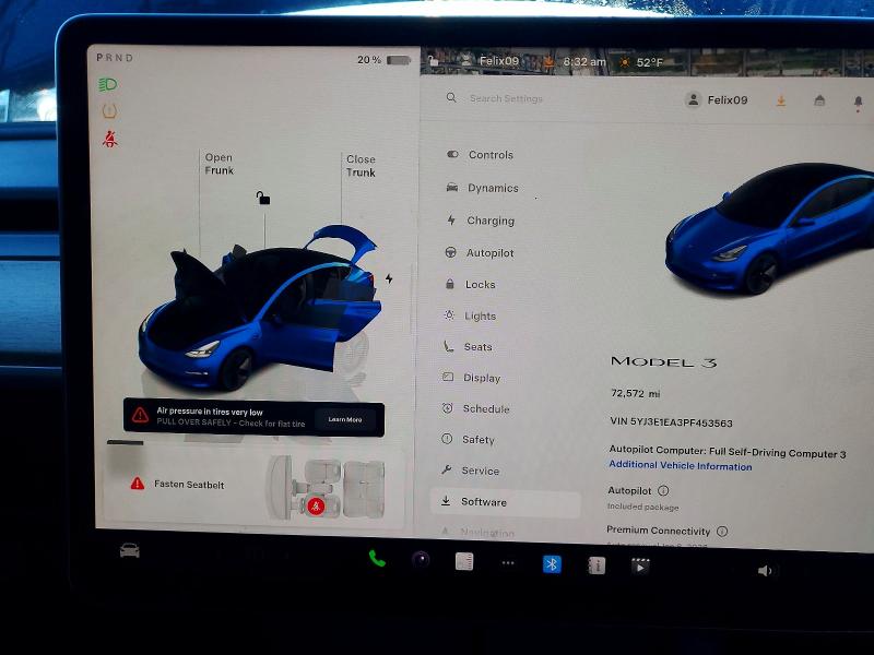 Photo 9 from auction – 2023 TESLA MODEL 3 with VIN 5YJ3E1EA3PF453563
