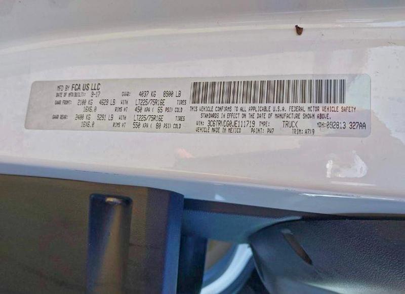 Photo 10 from auction – 2018 RAM PROMASTER with VIN 3C6TRVDG0JE111719