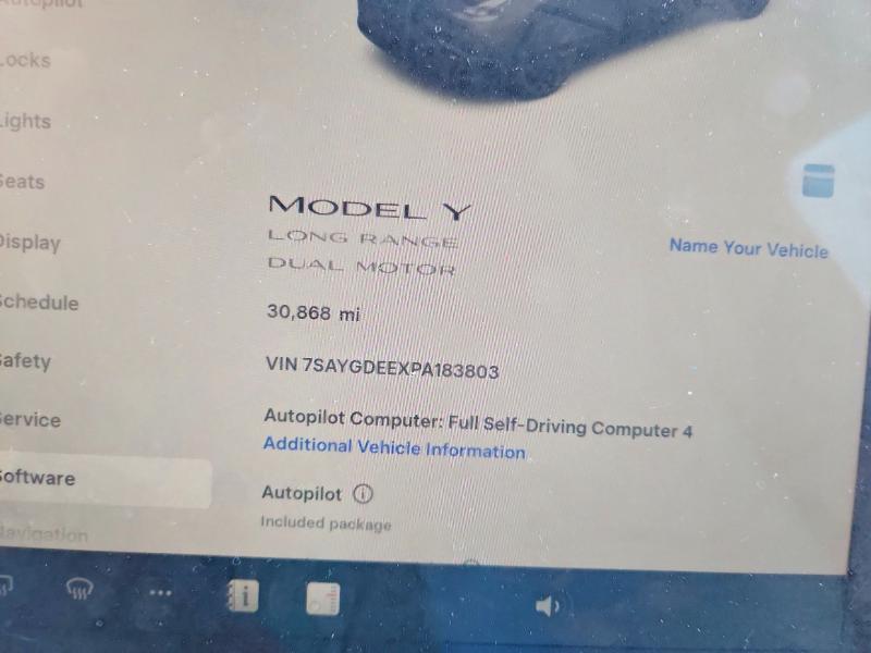 Photo 9 from auction – 2023 TESLA MODEL Y with VIN 7SAYGDEEXPA183803