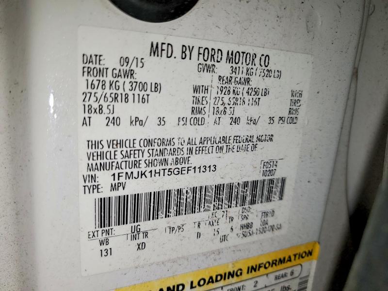 Photo 14 from auction – 2016 FORD EXPEDITION with VIN 1FMJK1HT5GEF11313