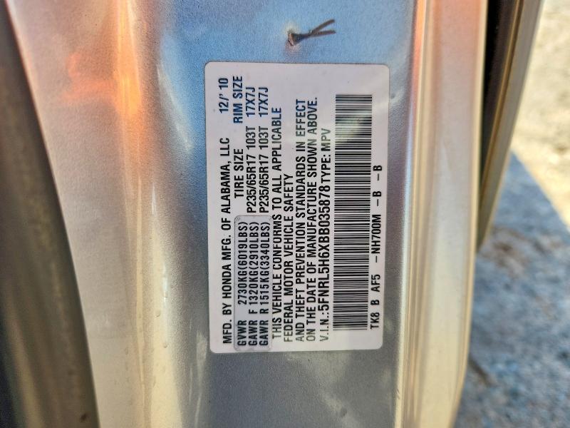 Photo 14 from auction – 2011 HONDA ODYSSEY EX with VIN 5FNRL5H6XBB035878