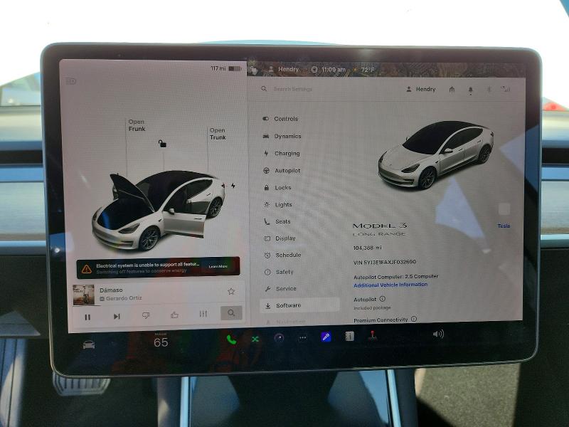 Photo 9 from auction – 2018 TESLA MODEL 3 with VIN 5YJ3E1EAXJF032690