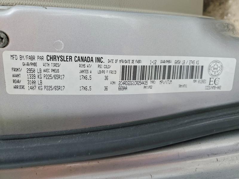 Foto 14 de la subasta – 2012 DODGE GRAND CARA con VIN 2C4RDGDG1CR254435